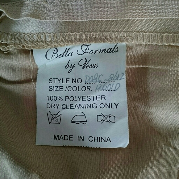 GUC Bella Formals by Venus gold strapless gown - Picture 4 of 4